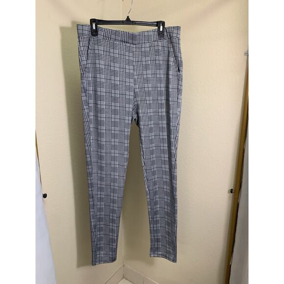Fuego Moda Women’s Houndstooth Gray & Black Stretch Pants 2X - Picture 1 of 3